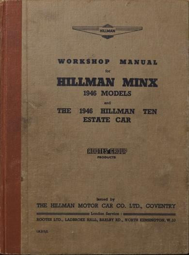 1946 Hillman Minx Workshop manual in Non-fiction in Oakville / Halton Region