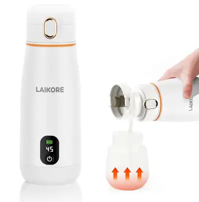 LAIKORE Portable Baby Bottle Warmer USB Rechargeable, View more