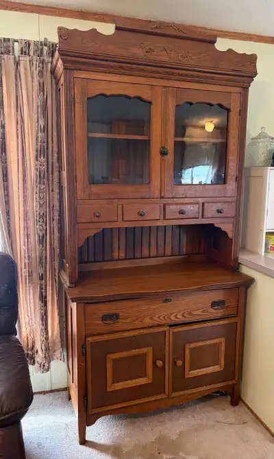 Antique Hutch China Cabinet, View more