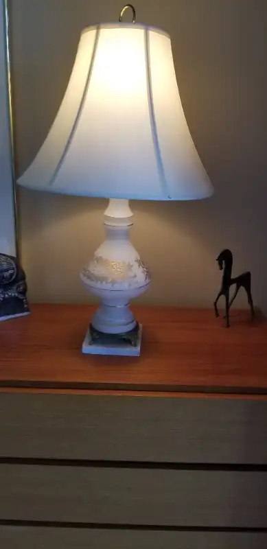 Lampe de table Marbre-Verre-Dorures