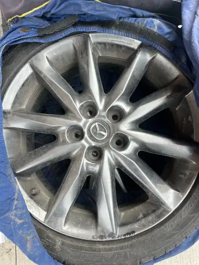 Selling 4 all season tires with rims as attached. 215/45ZR18 89W Brand: GENERAL G MAX, COOPER and Ce...