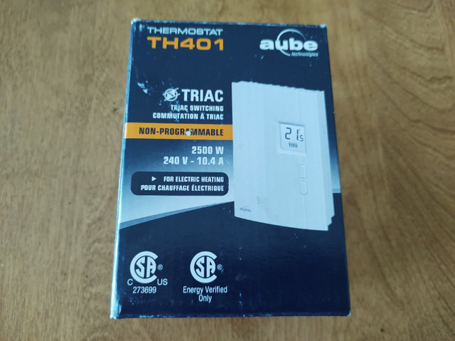 TH401 TRIAC Switching Non-Programmable Thermostat 2500 W dans Chauffage et climatisation  à Ville de Montréal - Image 2