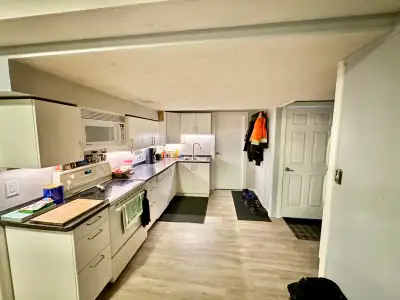 Fully furnished basement suite in a great neighborhood - parking for 2 - backyard access. Close to e...