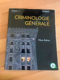 Criminologie générale 4e édition de Nina Admo