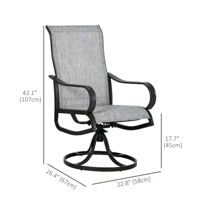 Swivel Patio Dining Chairs, 360° Swivel Rocking Outdoor Chair wi, View more