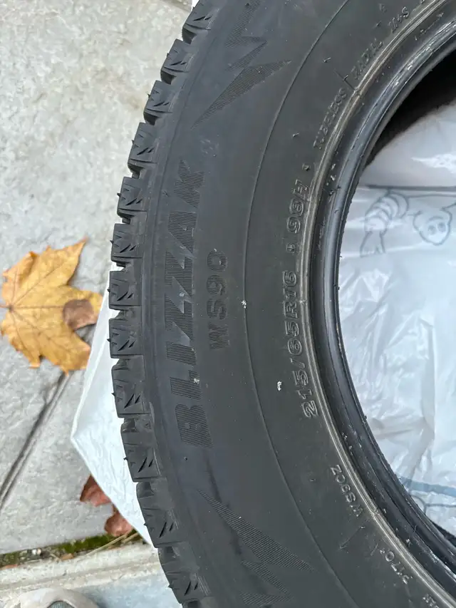 5 Winter tires - Bridgestone Blizaks size 215/65R16 in Tires & Rims in Oakville / Halton Region - Image 5