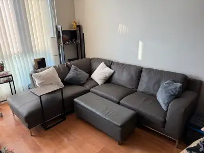Sectional Sofa “Adrien” Dark Grey, View more
