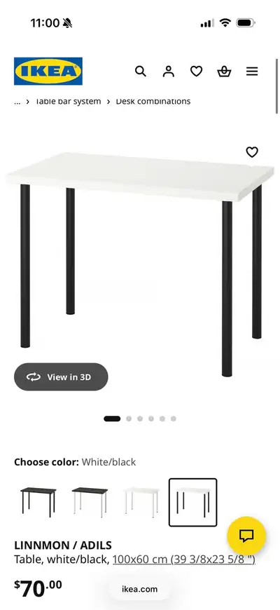 IKEA LINNMON / ADILS Table/desk , View more