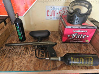 Paintball gun with accessories 