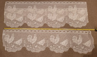 3 Lace Rooster window valances