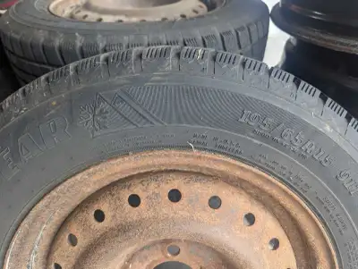From a 2012 Honda Civic, bolt pattern is 5x114.3 Used three winters, definitely have another season...