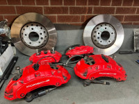 Porsche Cayenne/Panamera 4.8 Red Brake Calipers Kit + fr rotors
