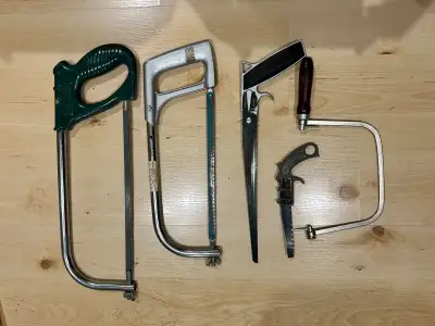 Hack saws and a coping saw, View more