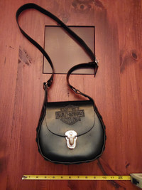 Harley Davidson hard shell leather purse