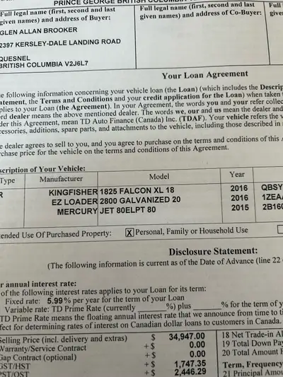 I'm selling my 2016 Kingfisher 1825 Falcon XL 18 outboard jet boat, complete with a 20 horsepower ki...