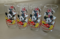Vintage Anchor Hocking Disney Mickey & Minnie Drinking Glasses