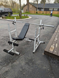 York bench press/ squat rack 