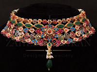 Necklace set with ethnic tika and ear rings Pakistani