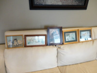5 Vintage Old Lovely Framed Prints and Art -each priced in ad