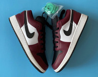 Air Jordan Retro 1 Low ‘Dark Beetroot Roma Green’ DS Sz 6Y $180