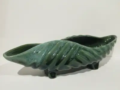 nice selection of vintage green pottery third picture are 2 pieces , by Brody potters ,pedestal vase...