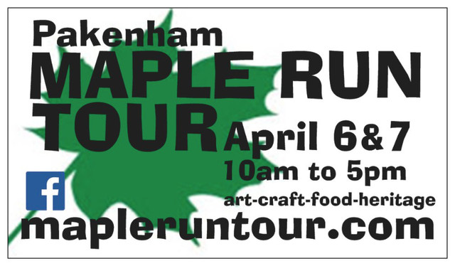 Pakenham Arts and Crafts Maple Run Tour in Events in Ottawa