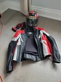 Women Motorcycle Jacket, Helmet and Gloves in perfect condition