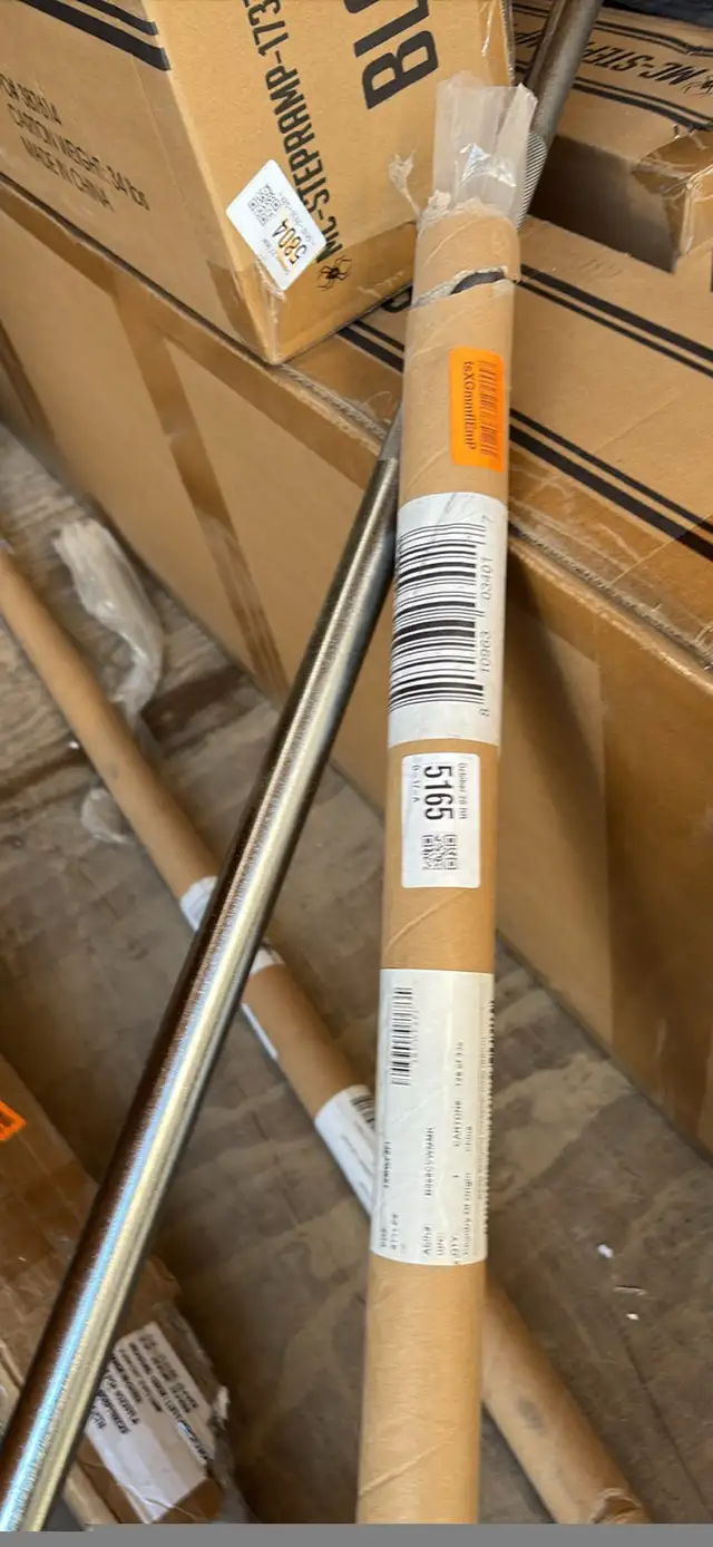 Fitvids Olympic Barbell Standard Weightlifting Barbell, 1IN6FT in Exercise Equipment in Sarnia - Image 4