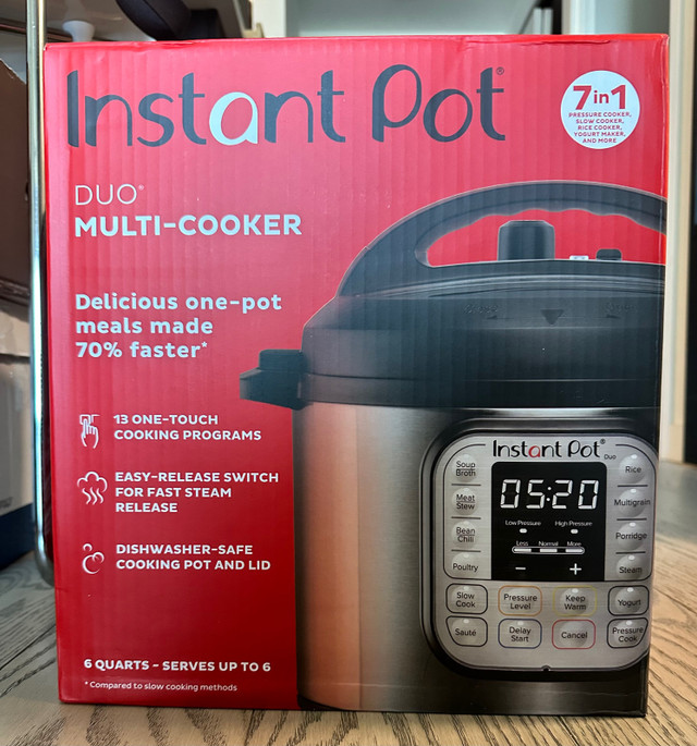 Instant Pot 7 in 1 Duo Multi-Cooker ( 6 Quartz) in Microwaves & Cookers in City of Toronto