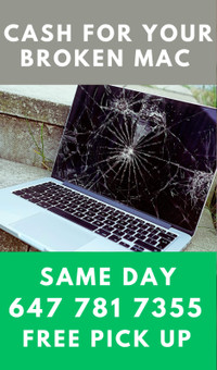 SELL YOUR BROKEN MACBOOK TODAY - LOCKED? DAMAGED? SAME DAY!