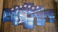 New York Rangers 5 Panel Canvas Wall Painting/Lithograph