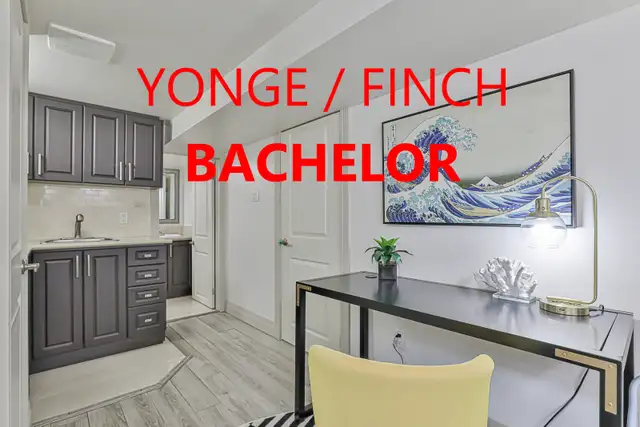 YONGE / FINCH – Bachelor Suite, with Private Kitchen & Washroom
