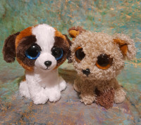 Ty Beanie Boos ROOTBEER and DUKE The dogs