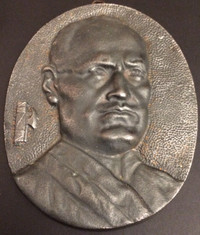 BÉNITO MUSSOLINI - GRANDE PLAQUE MURALE -