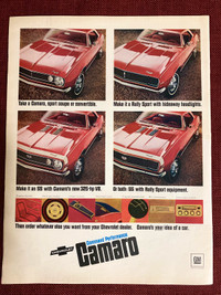 1967 Camaro Possibilities Original Ad
