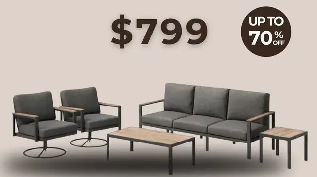 Luxury 5pc patio furniture dining set in Dining Tables & Sets in Markham / York Region - Image 2