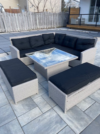 5 piece Sectional Patio Couch set with cushions 
