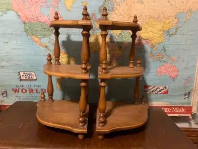 2 Vintage Knick knacks shelves.  , View more