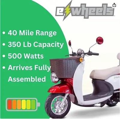 EW-11 by EWheels is a Euro-style scooter with a maximum speed of 18 mph and a 40-mile range on a sin...