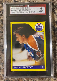 1985 OPC Wayne Gretzky Box Bottom KSA 4 Centered and Unmarked!!!