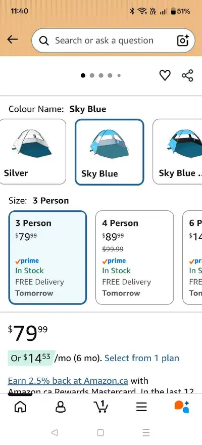 COMMOUDS 3 Person Beach Tent, View more