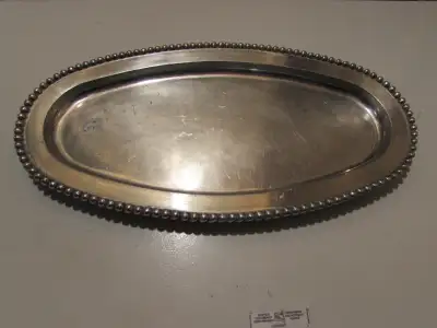 MARIPOSA PEARLED OVAL PLATTER, View more
