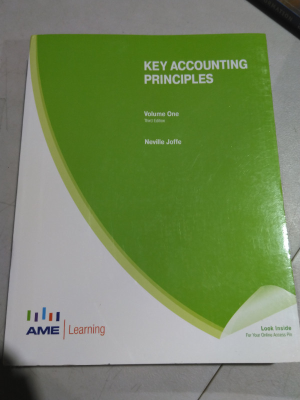 Key Accounting Principles Volume One 3rd Edition in Textbooks in City of Toronto