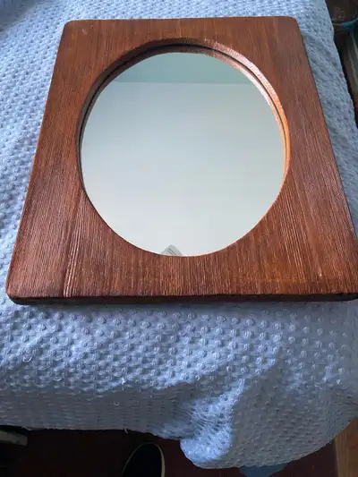 Mirror framed in real wood, View more