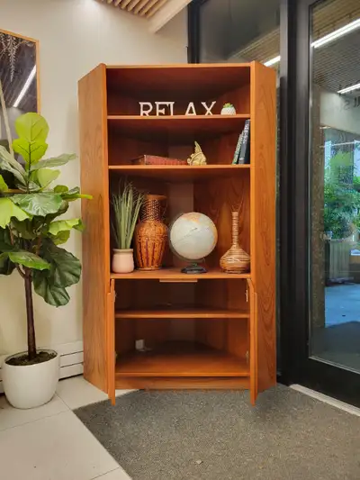 Danish Modern Teak Corner Cabinet, View more