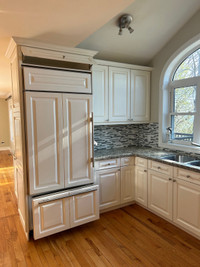 Stunning Kitchen Cabinets with Luxury Fridge
