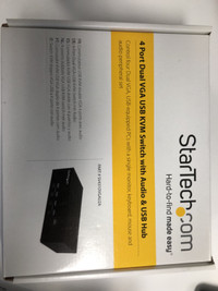 StarTech 4 Port Dual VGA USB KVM Switch with Audio & USB Hub