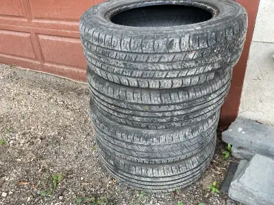 Set of four P185 / 65 X 15” tires. These tires all held air when removed and have many good miles le...