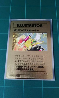 Pokemon Card Custom Metal Gold Japanese Illustrator