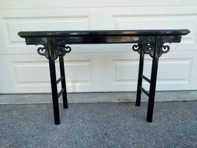 Chinese Scroll Apron Altar Console Table, View more